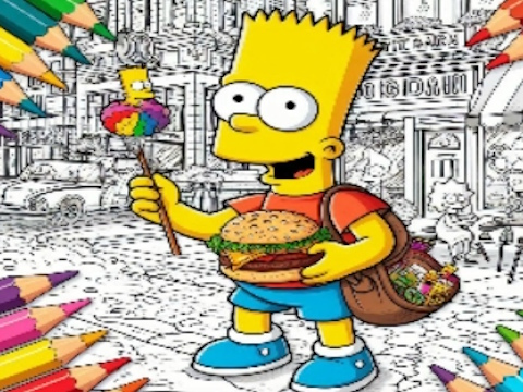بازی ﻪﺳﺭﺪﻣ Simpsons ﯼﺰﯿﻣﺁ ﮓﻧﺭ ﺏﺎﺘﮐ ﻪﺑ ﺖﺸﮔﺯﺎﺑ  آنلاین