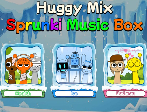 بازی Huggy Mix Sprunki ﯽﻘﯿﺳﻮﻣ ﻪﺒﻌﺟ  آنلاین
