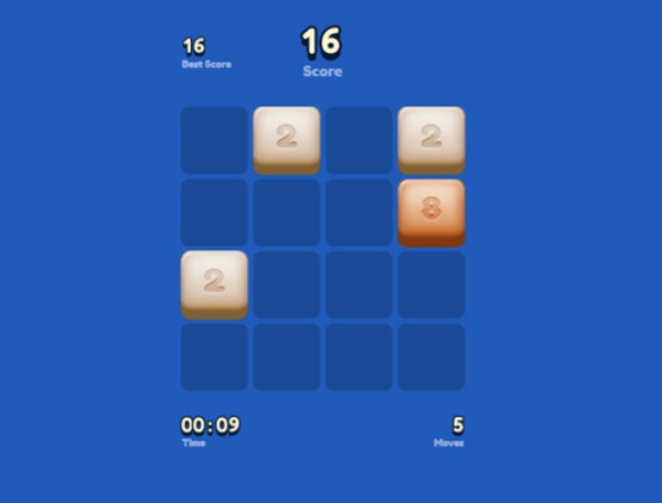 بازی 2048 ﮎﻮﻠﺑ  آنلاین