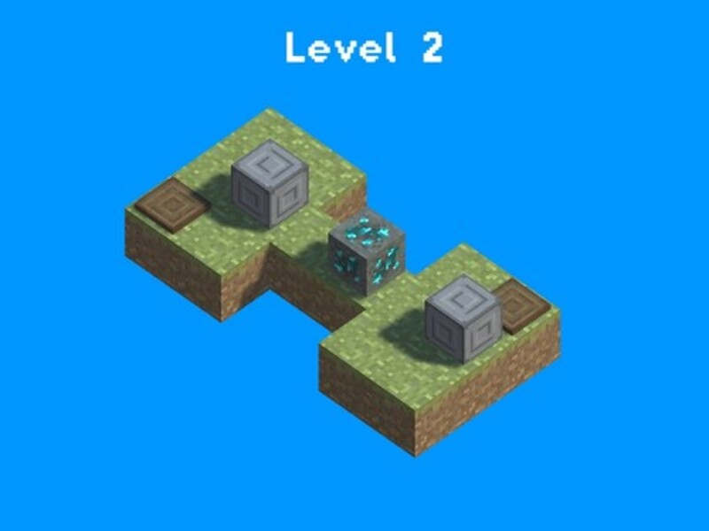 بازی Pusher Voxel World 3D ﮎﻮﻠﺑ آنلاین