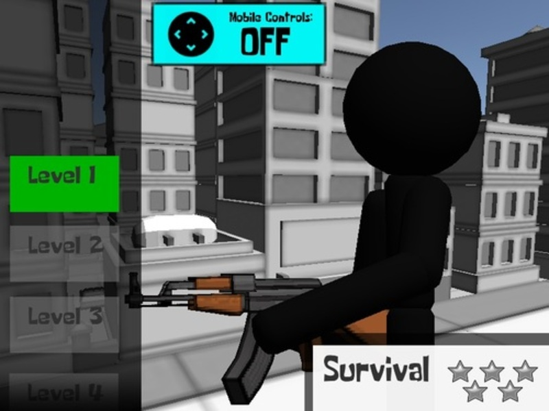 بازی STICKMAN GUN SHORTER 3D آنلاین