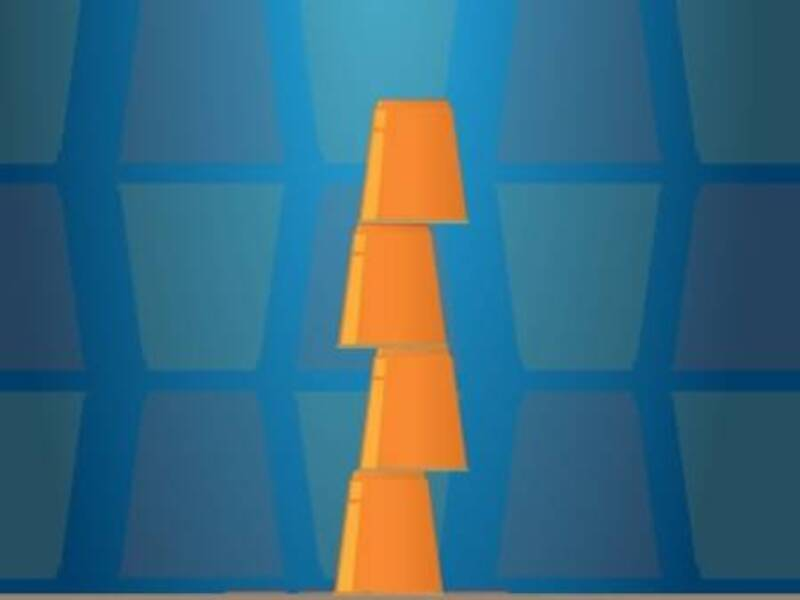 بازی CUPS TOWER BUILDER آنلاین